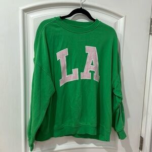 H&M DIVIDED GREEN SWEATSHIRT SIZE M
